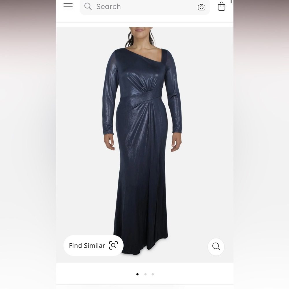 Lauren by Ralph Lauren Navy metallic gown new with tags size 10